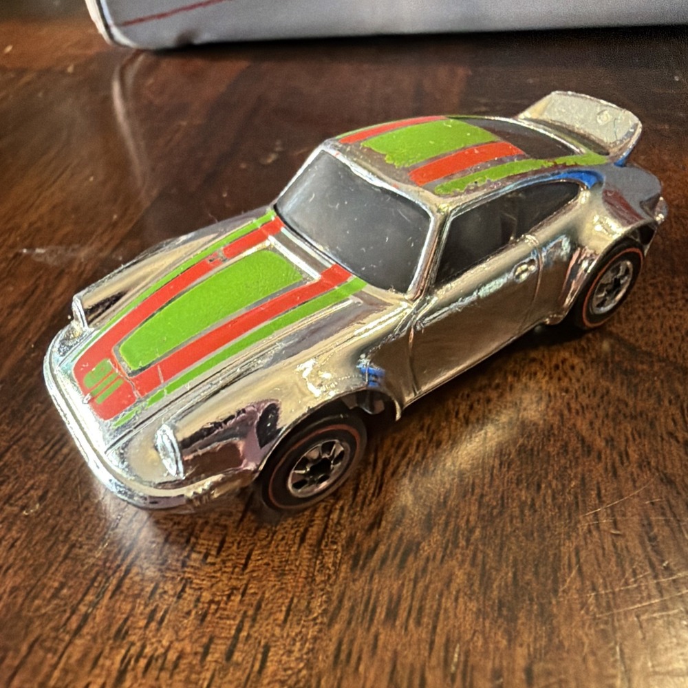 Vintage Mattel Hot Wheels Redline Porsche P-911 Super Chrome